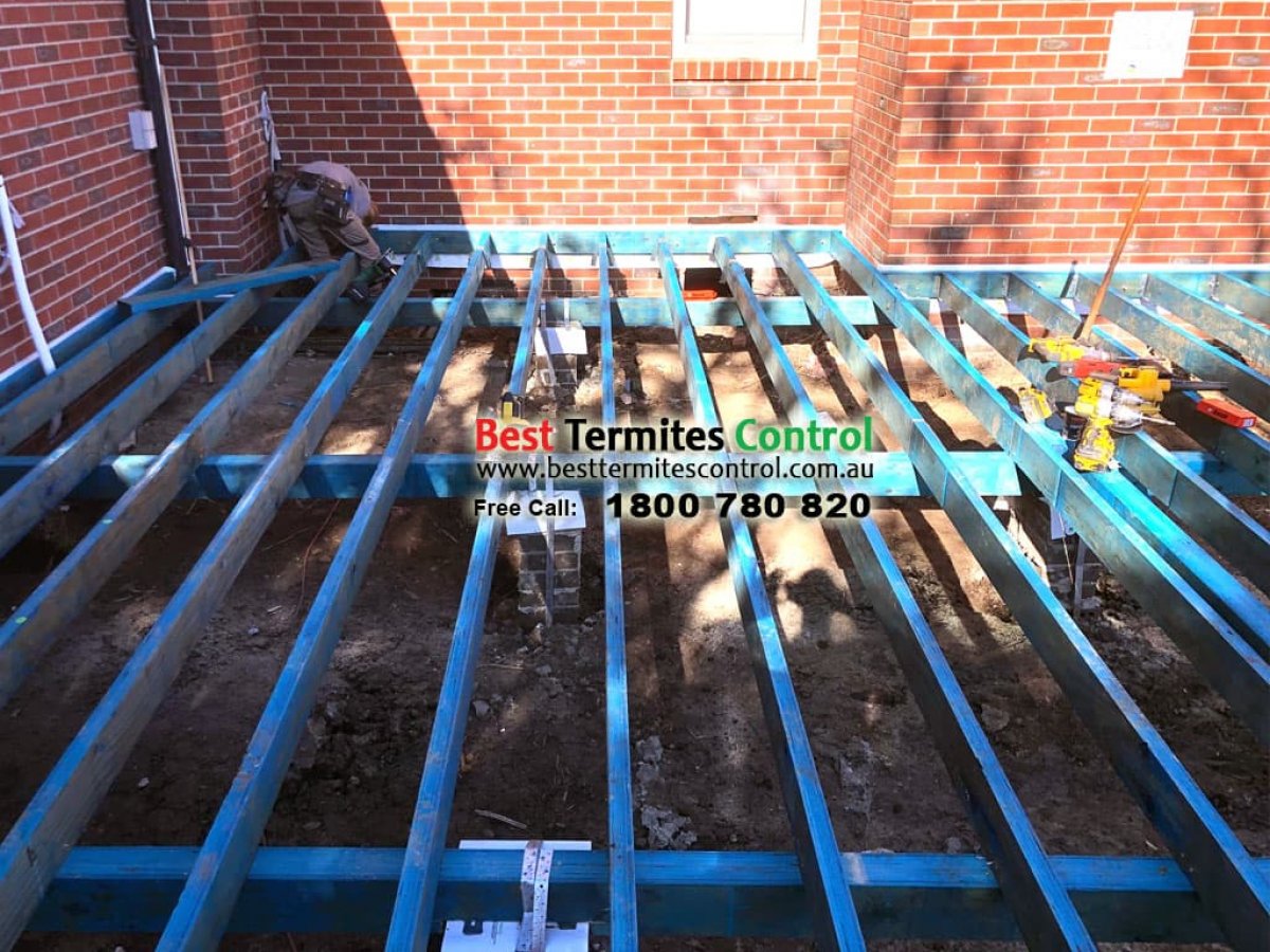 Termiticide Treated Sheeting System to New Subfloor Extension at Wheelers Hills