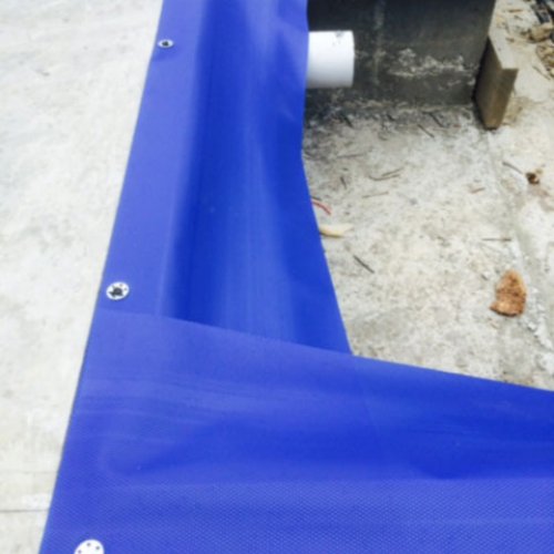 HomeGuard Blue sheets secured by Ramset Nails and washers