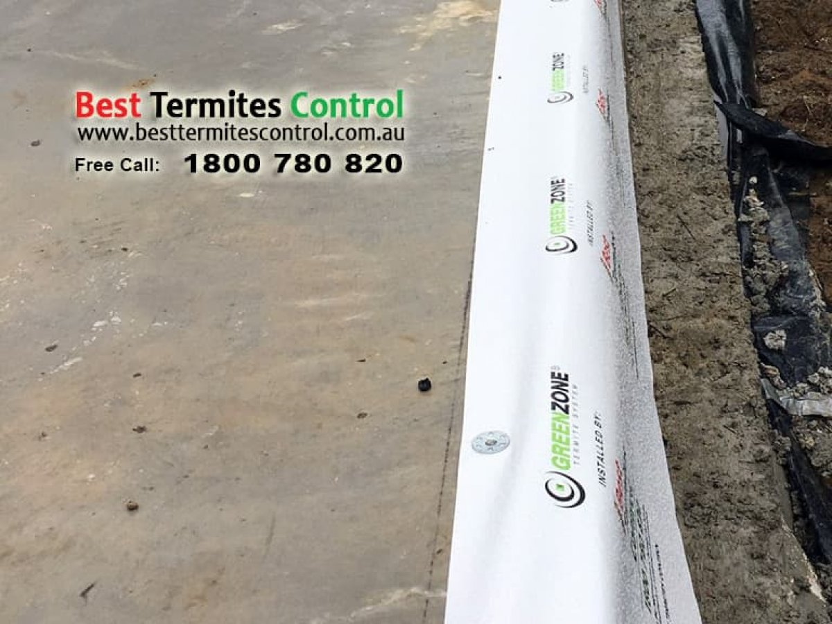 Termiticide treated sheeting system to slab perimeter in Templestowe